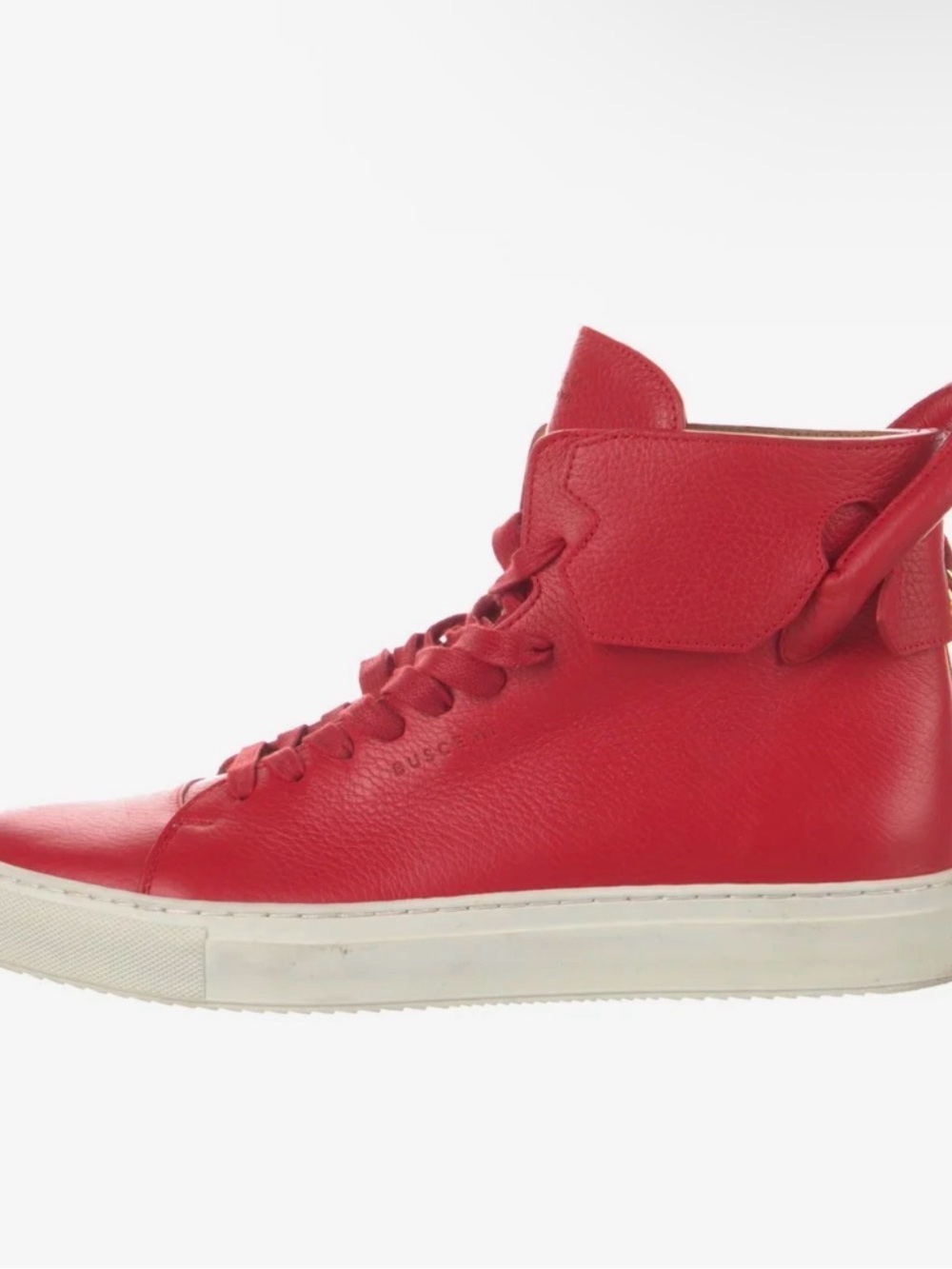 Buscemi 125mm Red High-Top Leather Sneaker
